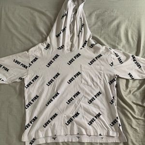 Victoria’s Secret PINK Hoodie Black and White Medium